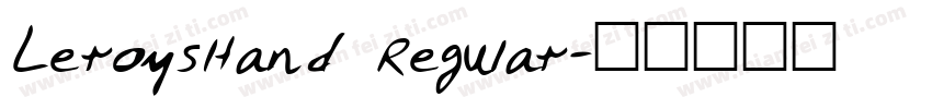 LeroysHand Regular字体转换